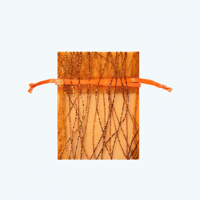 Sparkle Strip Organza Pouch | 3"x4", 4"x5", 5"x7", 6"x9"